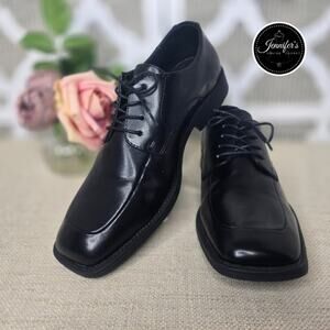 Borelli Men's Black Martin Faux Leather Dress Shoes Size 12